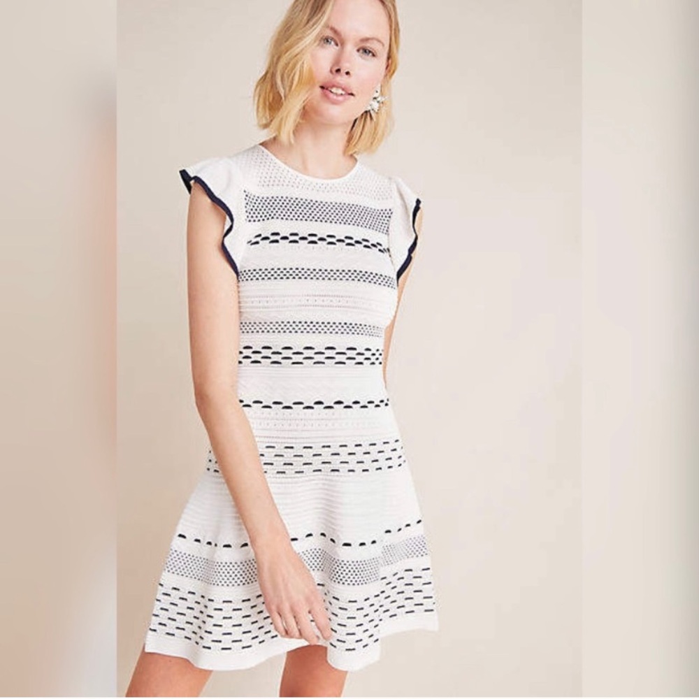 NWOT Anthropologie Shoshanna White Knit Dress